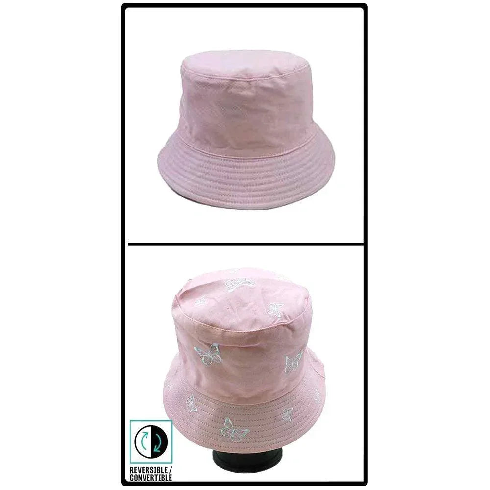 Reversible Butterfly Pattern Bucket Hat - Jewelry Store by Erik Rayo