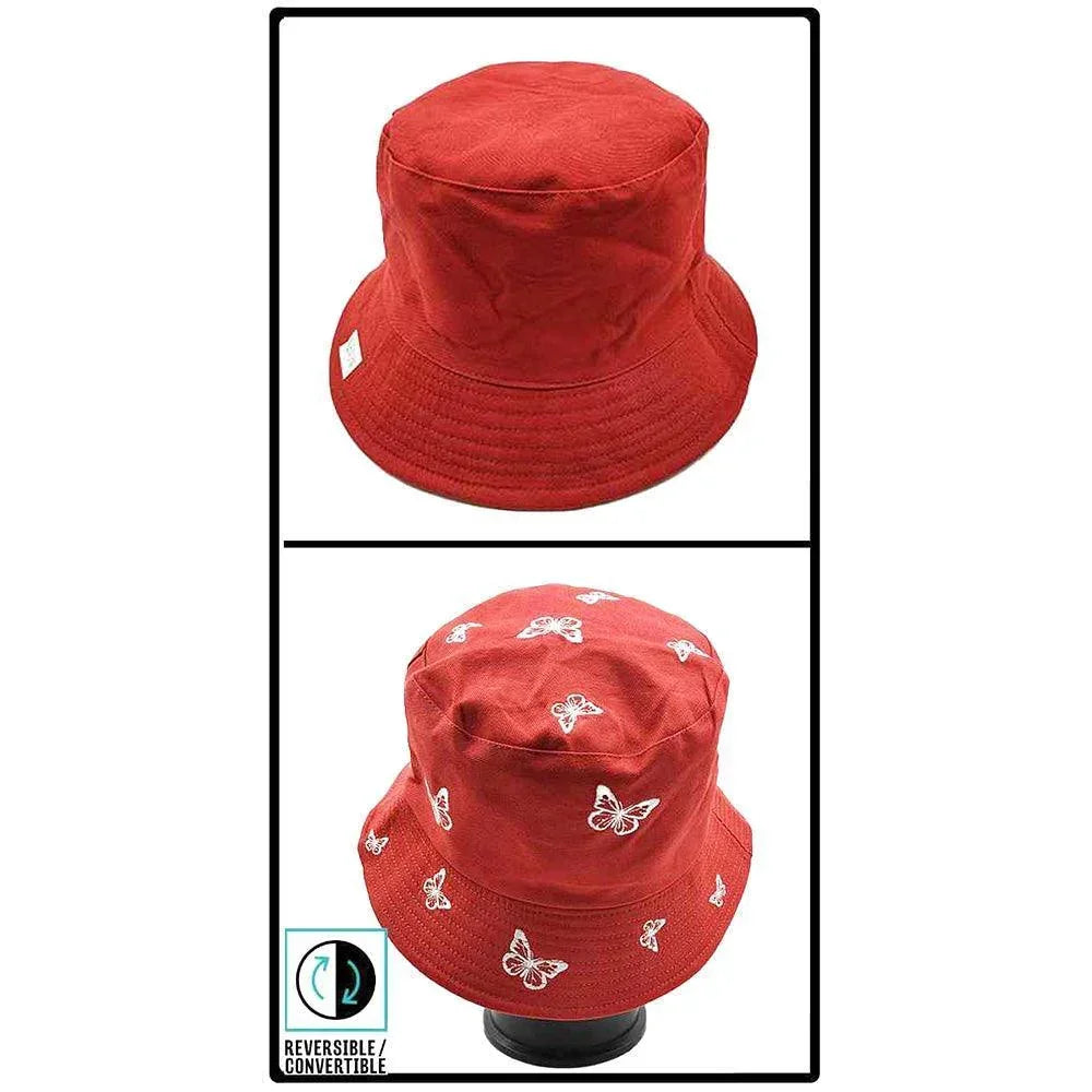 Reversible Butterfly Pattern Bucket Hat - Jewelry Store by Erik Rayo