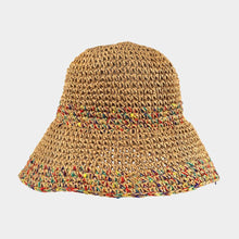 Load image into Gallery viewer, Multi Color Mixed Straw Bucket Hat
