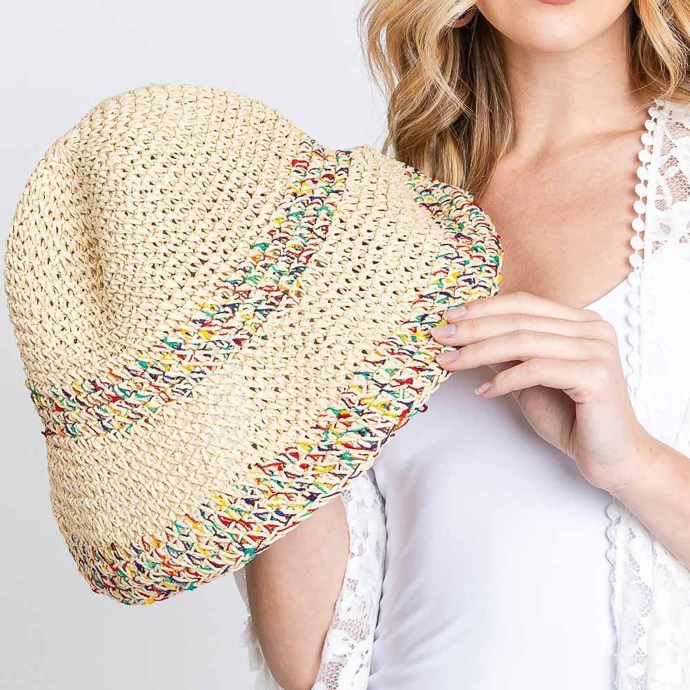 Multi Color Mixed Straw Bucket Hat - Jewelry Store by Erik Rayo