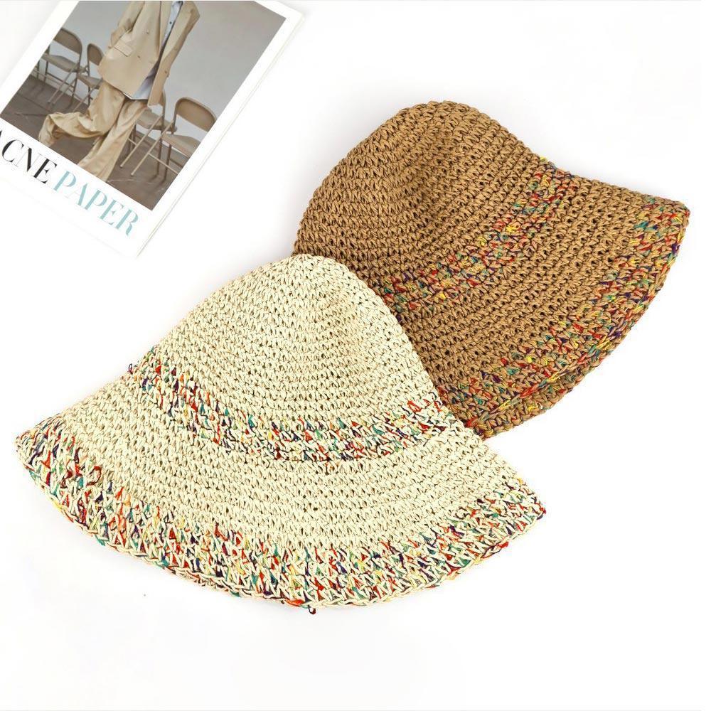 Multi Color Mixed Straw Bucket Hat - Jewelry Store by Erik Rayo