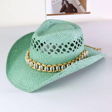 Load image into Gallery viewer, Seashells Band Cowboy Cowgirl Handmade Hat
