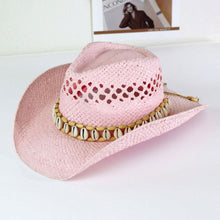 Load image into Gallery viewer, Seashells Band Cowboy Cowgirl Handmade Hat
