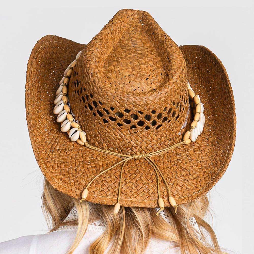 Seashells Band Cowboy Cowgirl Handmade Hat - Jewelry Store by Erik Rayo