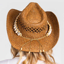 Load image into Gallery viewer, Seashells Band Cowboy Cowgirl Handmade Hat
