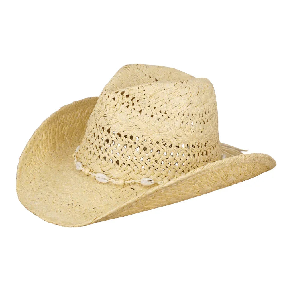 Bead Shells Band Cowboy Cowgirl Handmade Hat - Jewelry Store by Erik Rayo