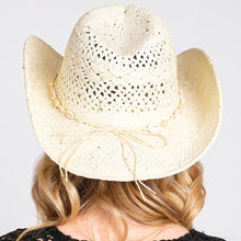 Load image into Gallery viewer, Bead Shells Band Cowboy Cowgirl Handmade Hat
