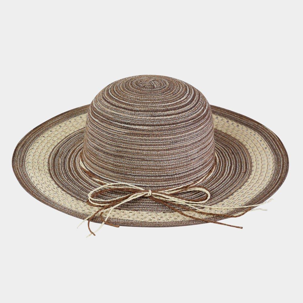 Mixed Color Straw Sun Hat With Woven Detail - Jewelry Store by Erik Rayo