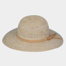 Load image into Gallery viewer, Mixed Braid Packable Sun Hat With Suede Band
