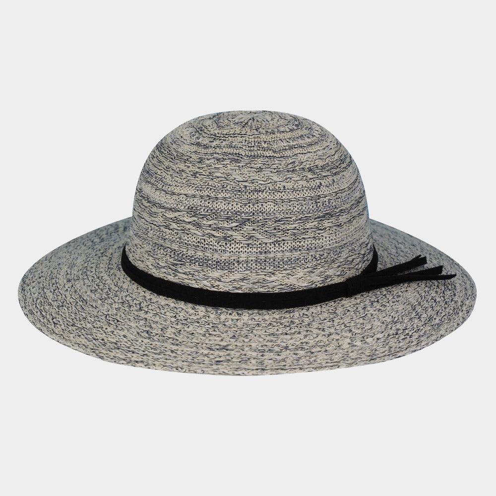 Mixed Braid Packable Sun Hat With Suede Band - Jewelry Store by Erik Rayo