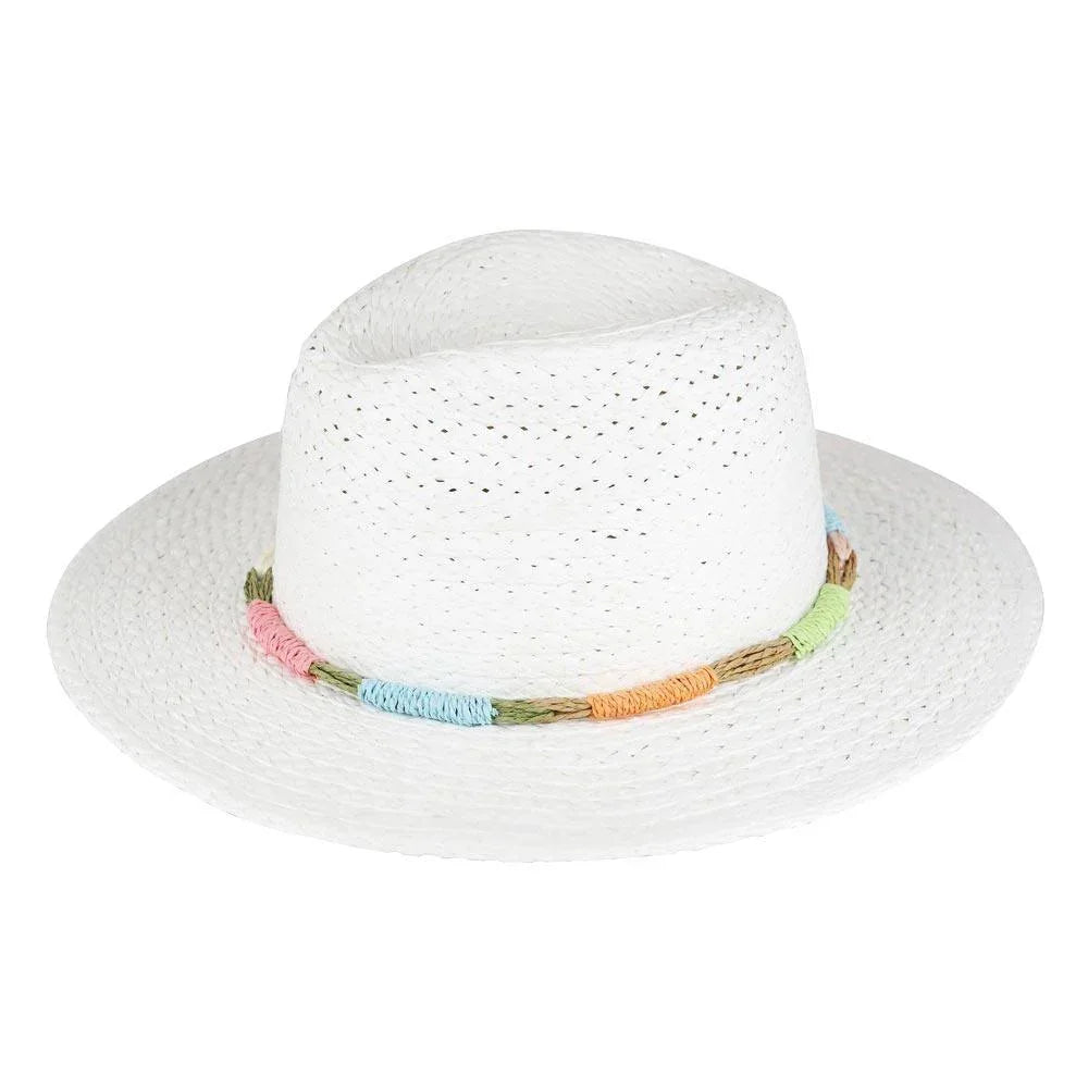 Multi Color Straw Band Straw Hat - Jewelry Store by Erik Rayo