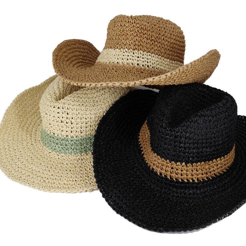 Two Ways Shapes Two Tone Straw Hat - Jewelry Store by Erik Rayo