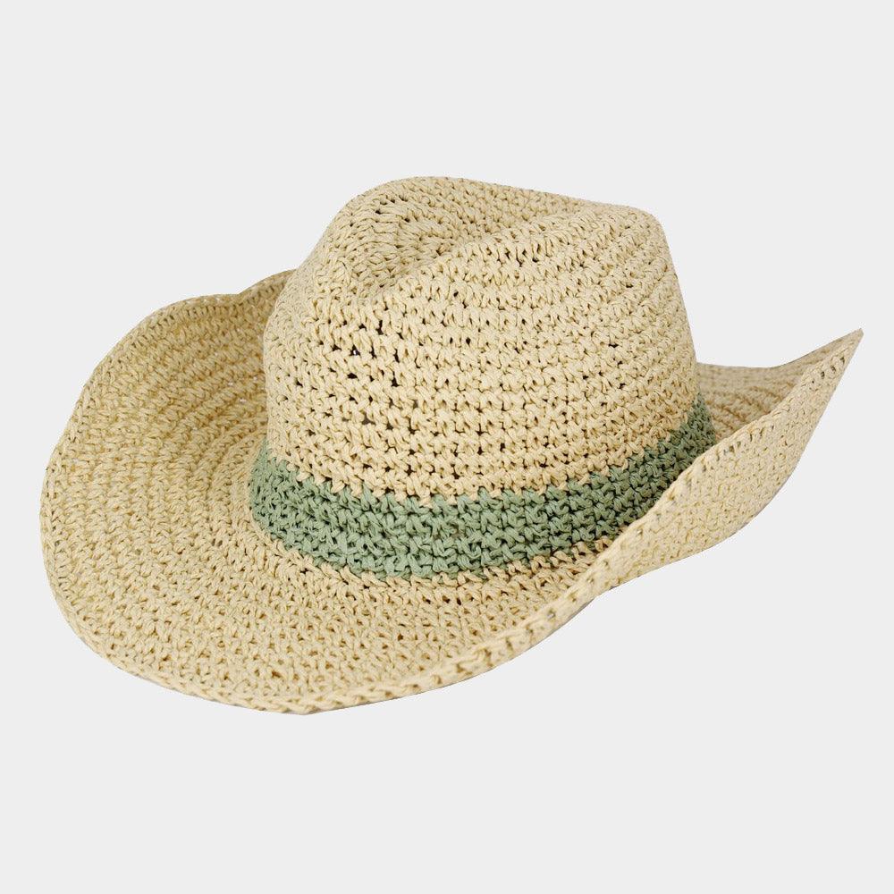 Two Ways Shapes Two Tone Straw Hat - Jewelry Store by Erik Rayo