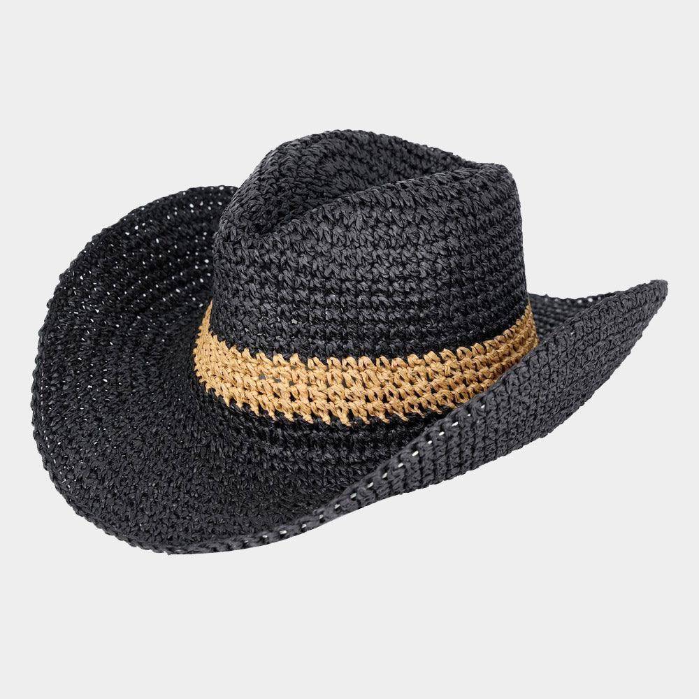 Two Ways Shapes Two Tone Straw Hat - Jewelry Store by Erik Rayo
