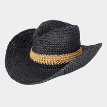 Load image into Gallery viewer, Two Ways Shapes Two Tone Straw Hat
