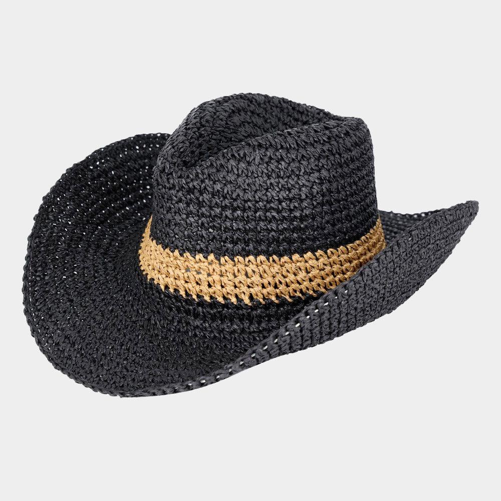 Two Ways Shapes Two Tone Straw Hat