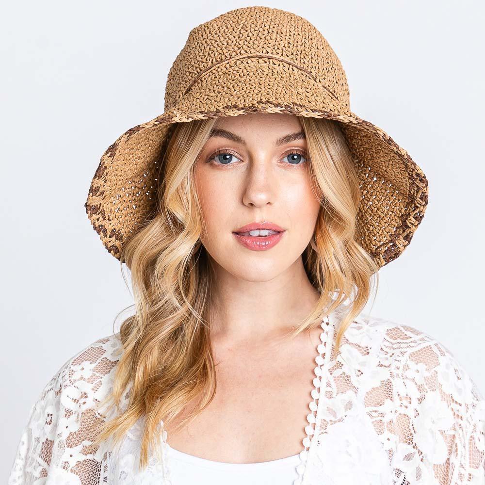 Edge Detailed Straw Bucket Hat - Jewelry Store by Erik Rayo
