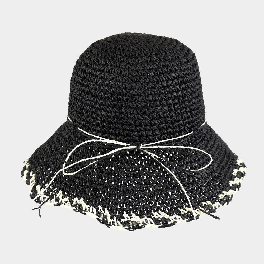 Edge Detailed Straw Bucket Hat - Jewelry Store by Erik Rayo