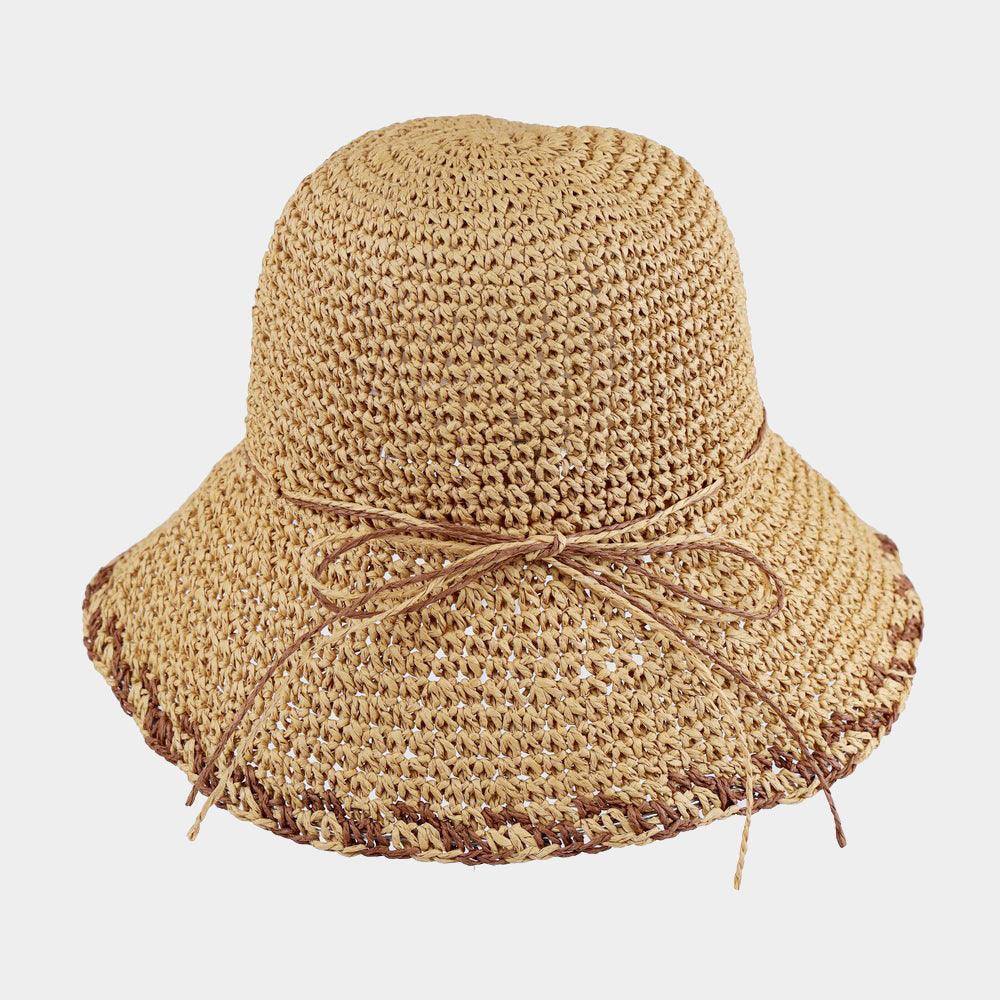 Edge Detailed Straw Bucket Hat - Jewelry Store by Erik Rayo