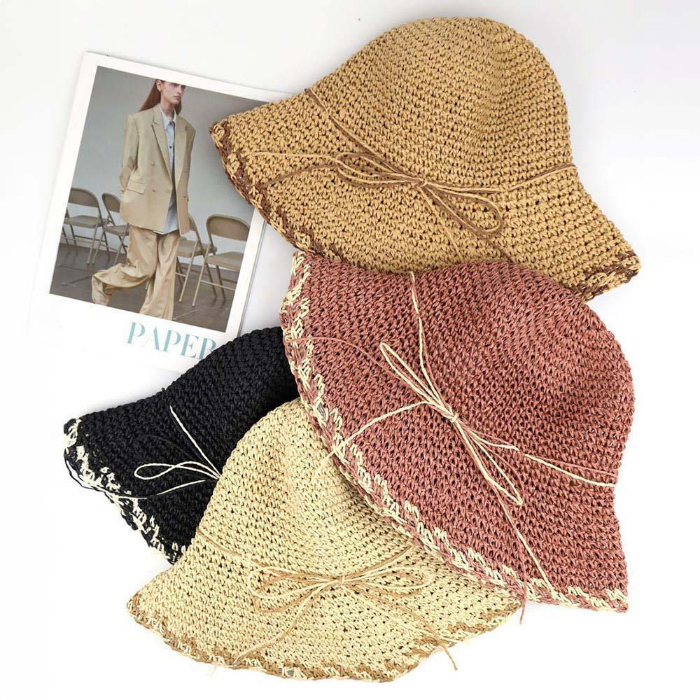 Edge Detailed Straw Bucket Hat - Jewelry Store by Erik Rayo