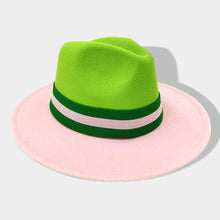 Load image into Gallery viewer, Color Blocked Fedora Hat
