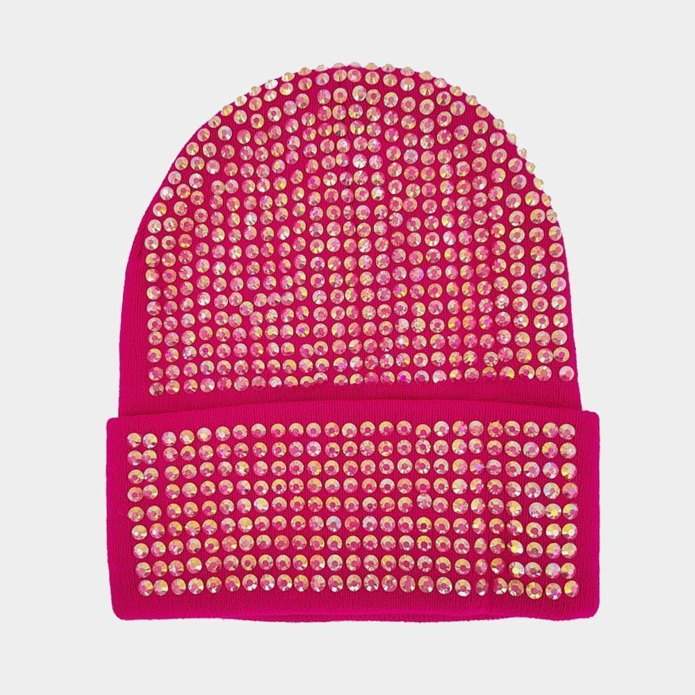 Bling Studded Beanie Hat - Jewelry Store by Erik Rayo