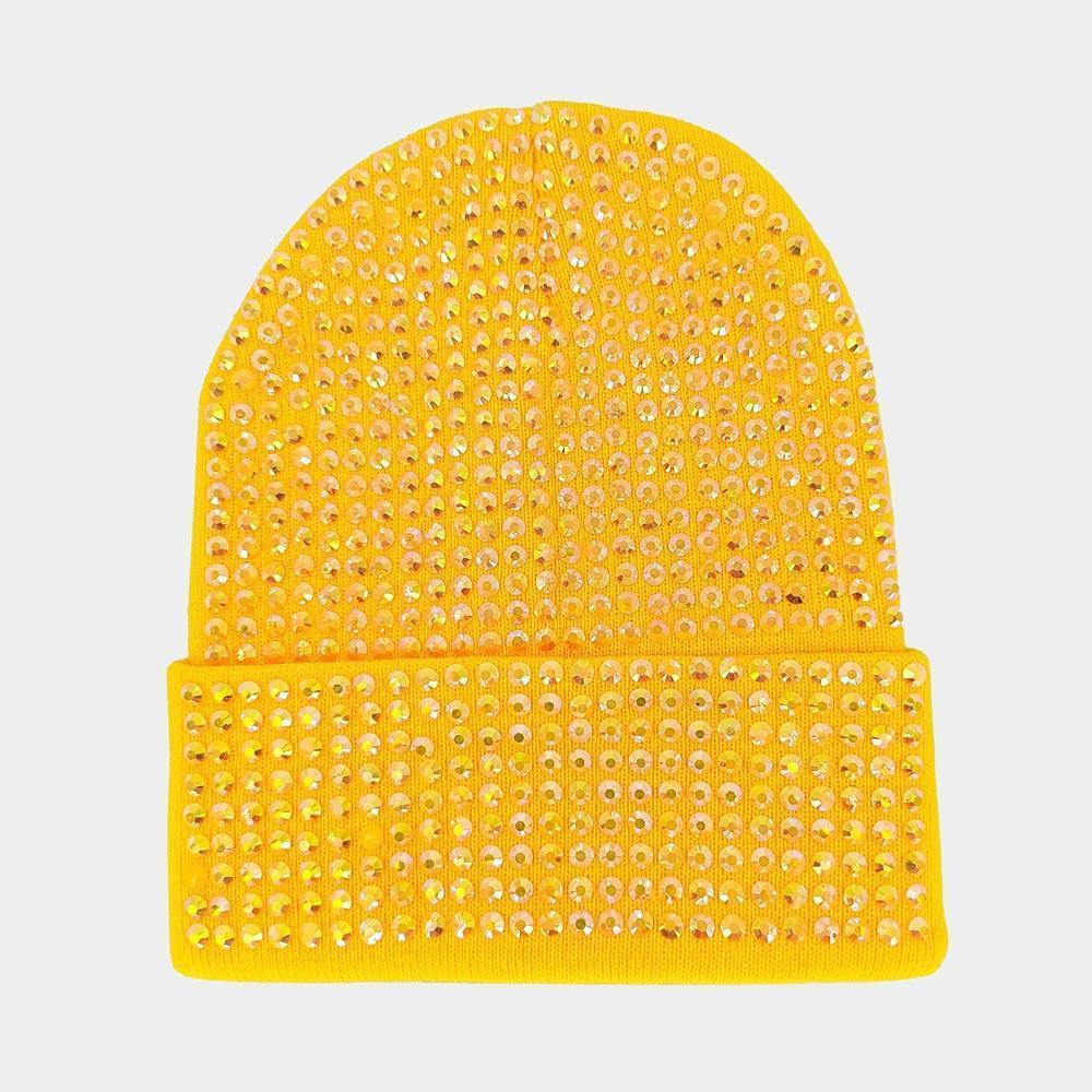 Bling Studded Beanie Hat - Jewelry Store by Erik Rayo