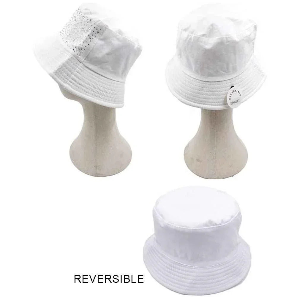 Bling Solid Reversible Bucket Hat - Jewelry Store by Erik Rayo