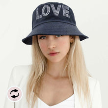 Load image into Gallery viewer, LOVE Message Solid Reversible Bucket Hat
