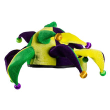 Load image into Gallery viewer, LED Light Up Mardi Gras Jester Hat
