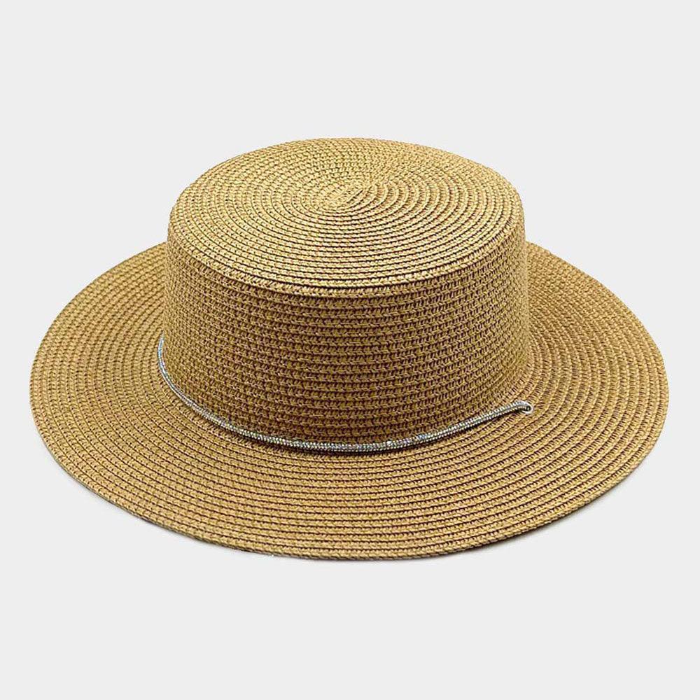 Bling Chin Tie Straw Sun Hat - Jewelry Store by Erik Rayo