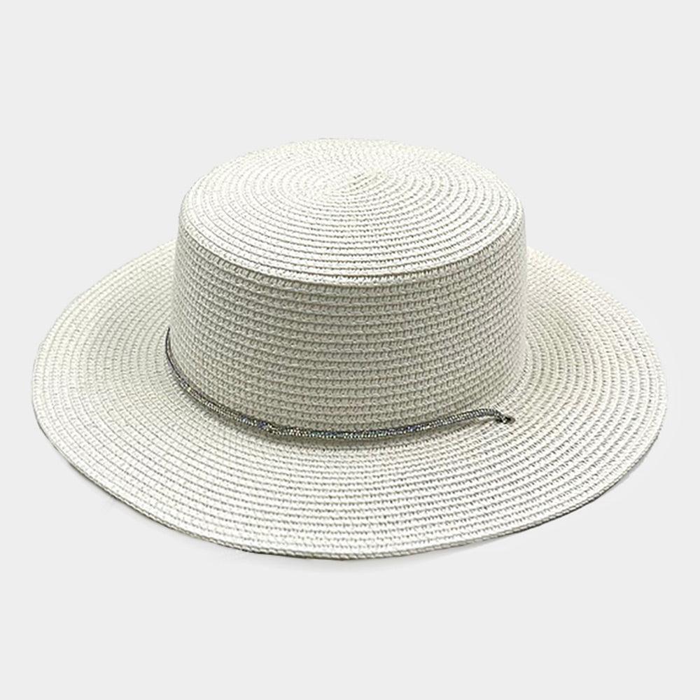 Bling Chin Tie Straw Sun Hat - Jewelry Store by Erik Rayo