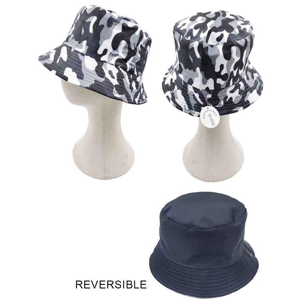 Camouflage Patterned Reversible Bucket Hat - Jewelry Store by Erik Rayo