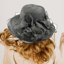 Load image into Gallery viewer, Flower Organza Dressy Hat
