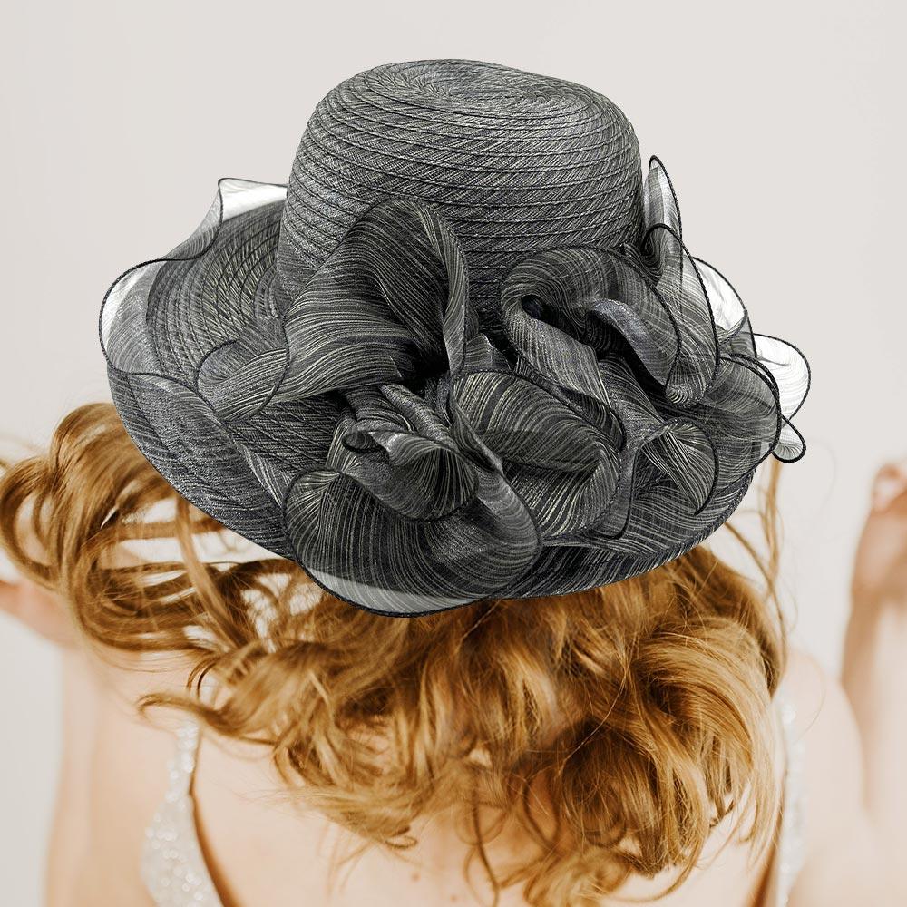 Flower Organza Dressy Hat