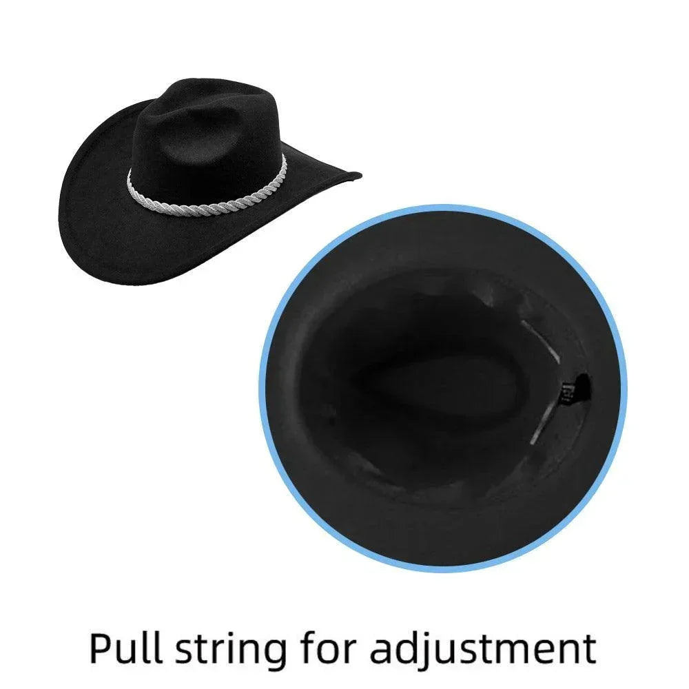 Stone Paved Twisted Strap Band Pointed Cowboy Fedora Hat - Jewelry Store by Erik Rayo
