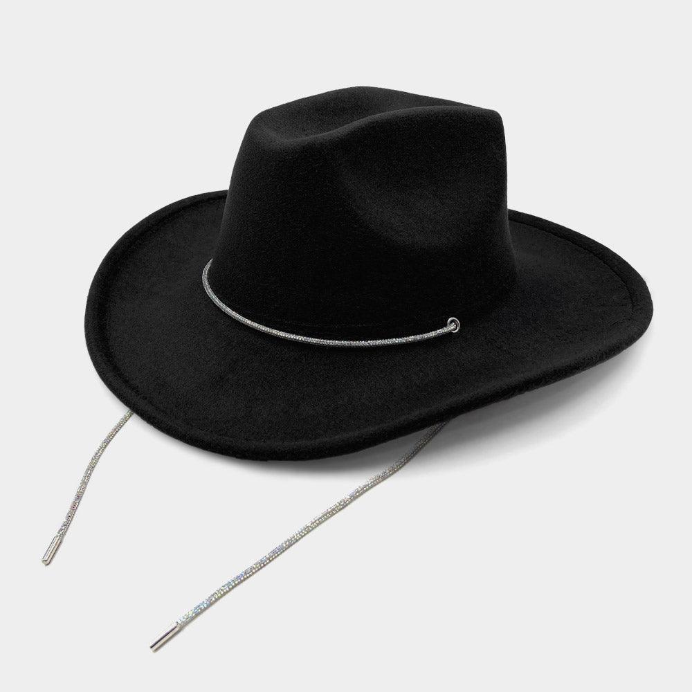 Bling Strap Band Pointed Cowboy Fedora Hat - Jewelry Store by Erik Rayo