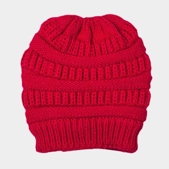 Fleece Lining Soft Cable Knit Bean Hat - Jewelry Store by Erik Rayo