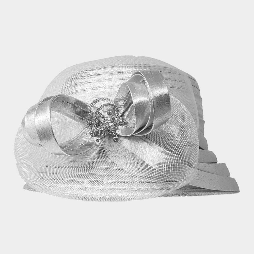 Bow Accented Metallic Dressy Hat - Jewelry Store by Erik Rayo