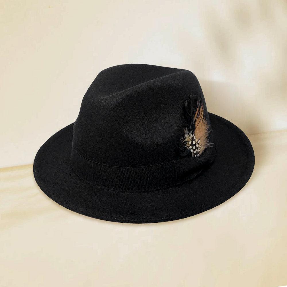 Feather Bow Pointed Fedora Hat - Jewelry Store by Erik Rayo