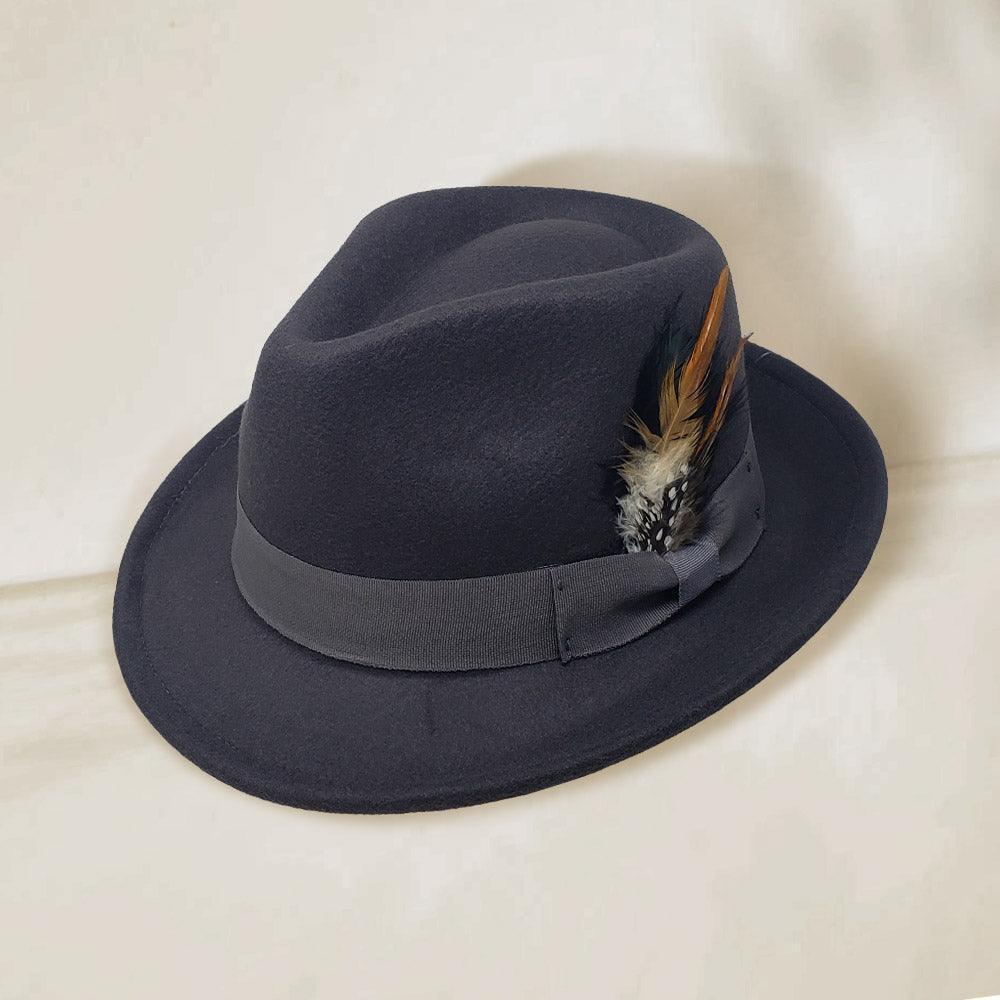 Feather Bow Pointed Band Pork Pie Hat - Jewelry Store by Erik Rayo