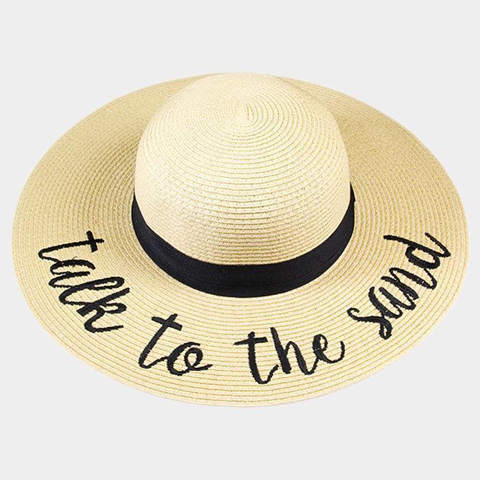 Take to the Sand Embroidery Straw Floppy Sun Hat - Jewelry Store by Erik Rayo