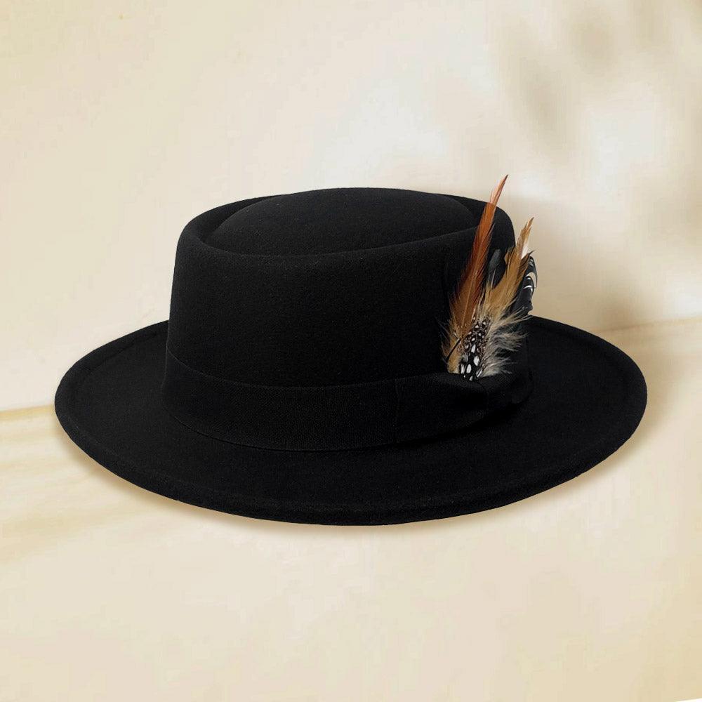 Feather Bow Pointed Band Pork Pie Hat - Jewelry Store by Erik Rayo