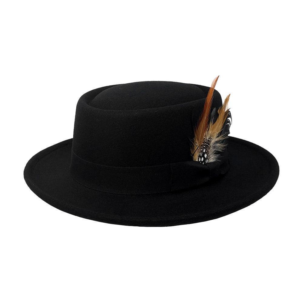 Feather Bow Pointed Band Pork Pie Hat - Jewelry Store by Erik Rayo