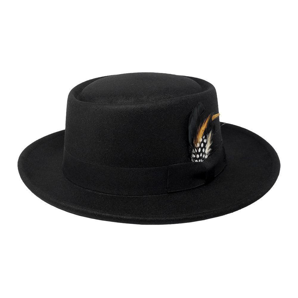 Feather Bow Pointed Band Pork Pie Hat - Jewelry Store by Erik Rayo