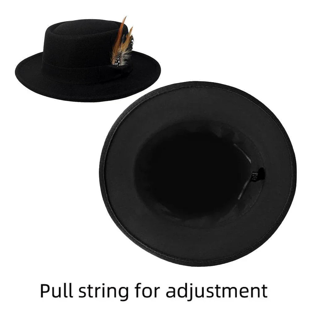 Feather Bow Pointed Band Pork Pie Hat - Jewelry Store by Erik Rayo