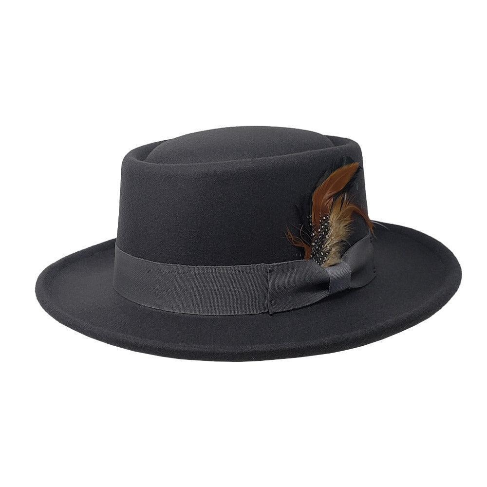 Feather Bow Pointed Band Pork Pie Hat - Jewelry Store by Erik Rayo