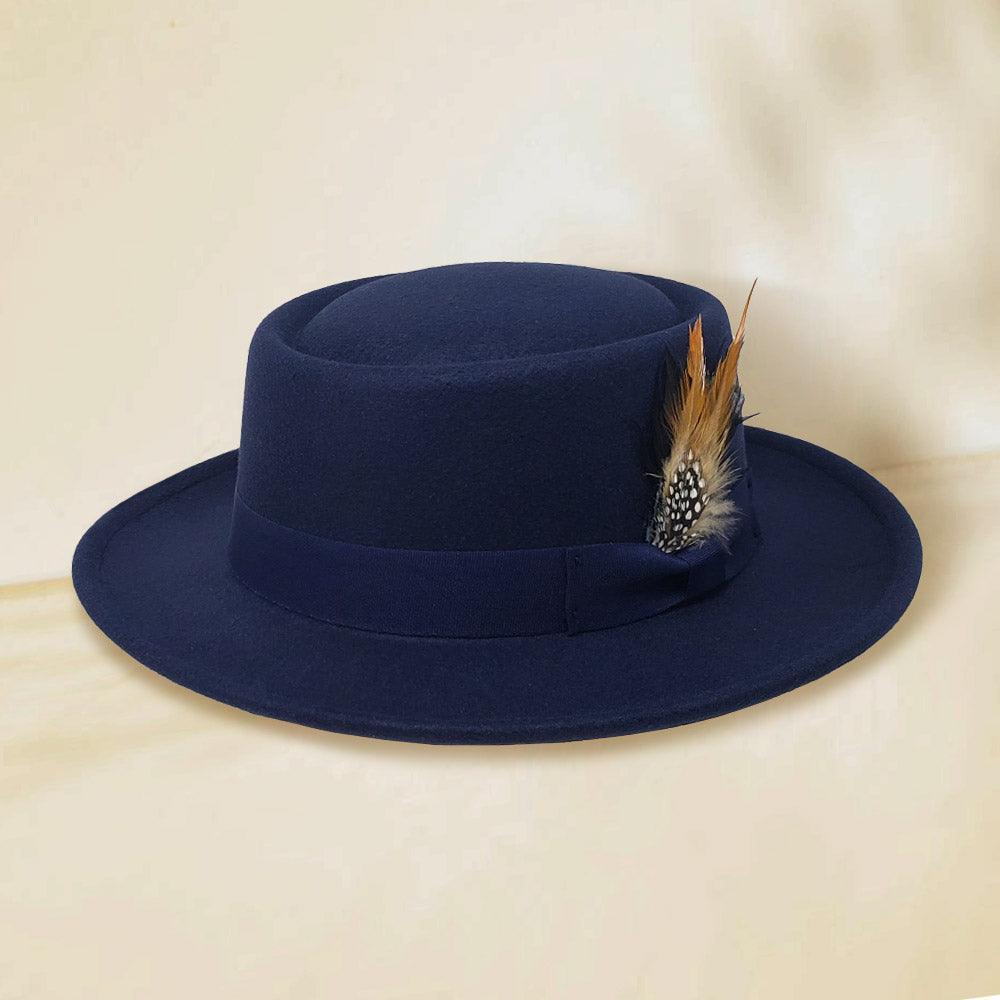 Feather Bow Pointed Band Pork Pie Hat - Jewelry Store by Erik Rayo