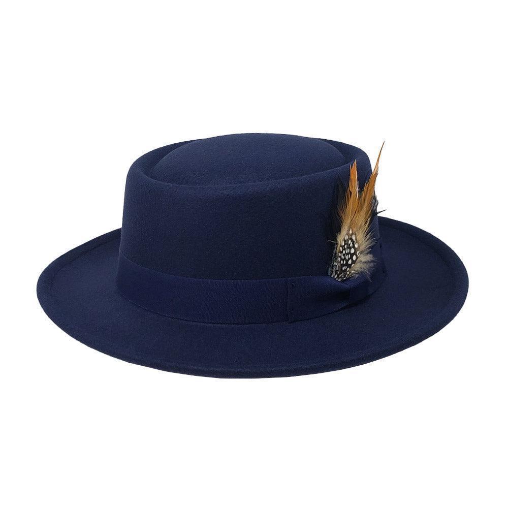 Feather Bow Pointed Band Pork Pie Hat - Jewelry Store by Erik Rayo