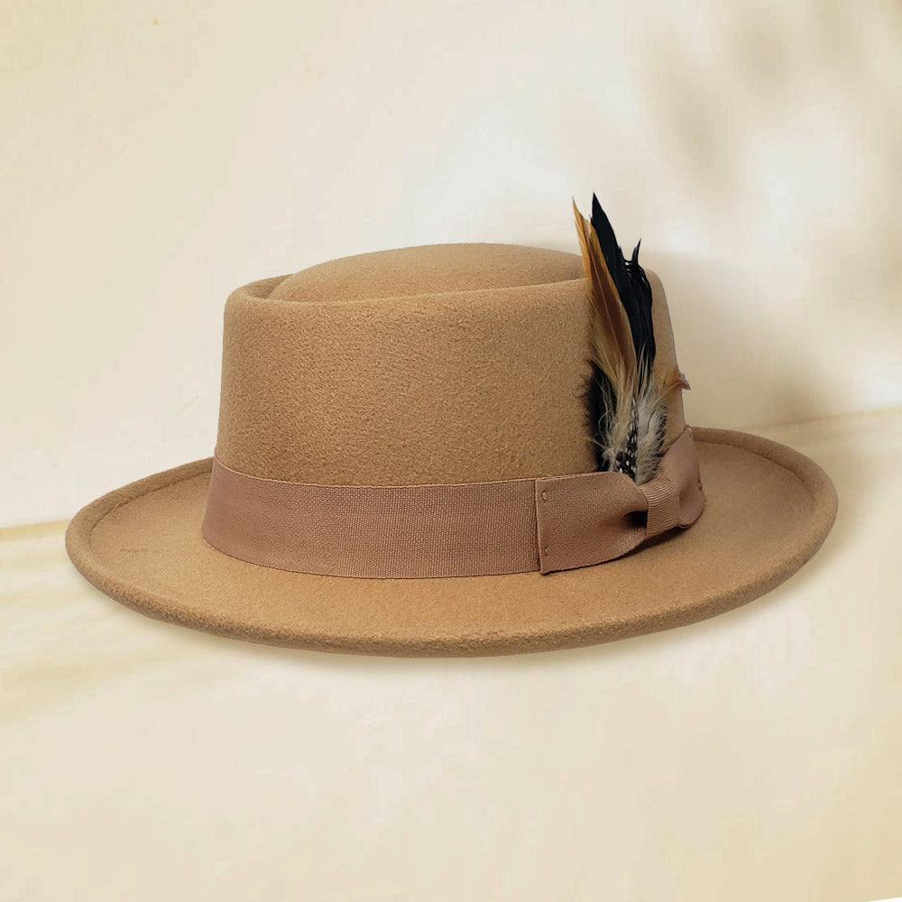 Feather Bow Pointed Band Pork Pie Hat - Jewelry Store by Erik Rayo
